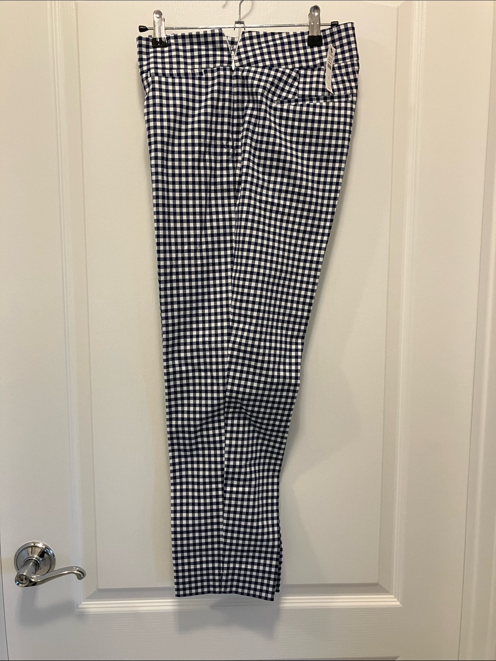 NWT Ladies Talbots Navy and White Gingham Dress Pants